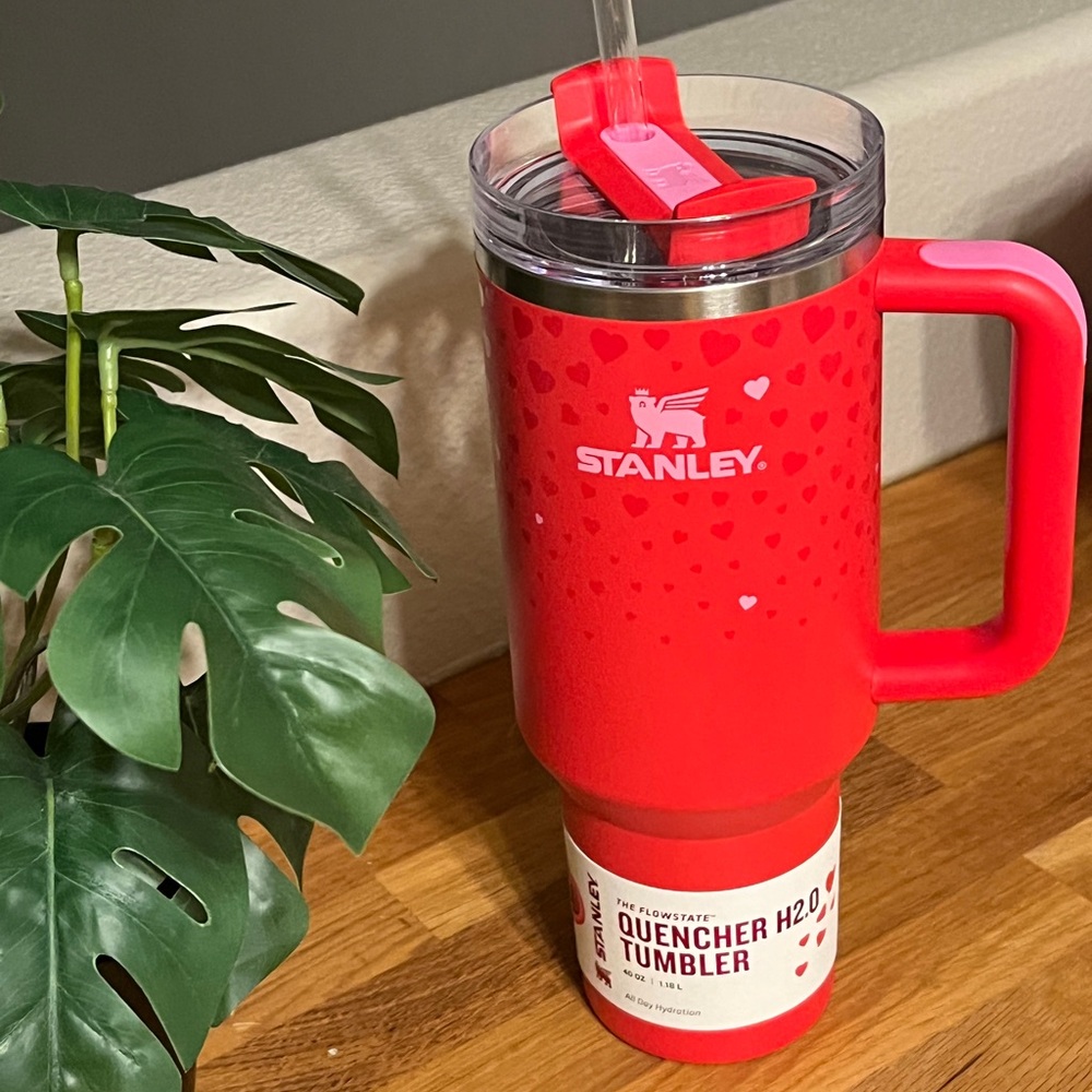 ❤️Stanley *Limited Edition* Valentine’s Day Ruby Hearts 40oz Tumbler Red…